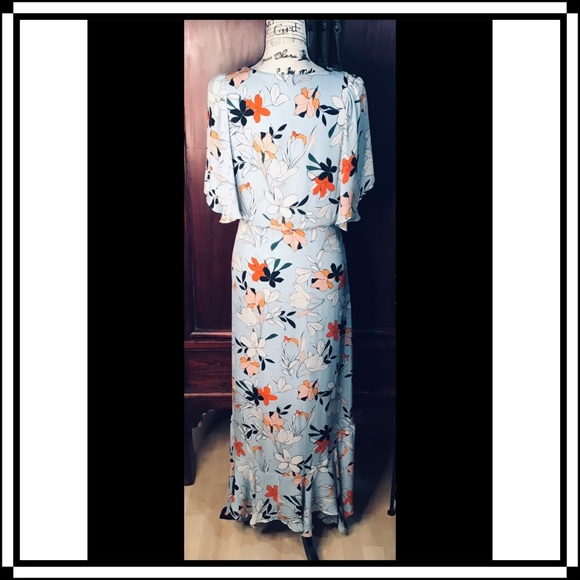 PARKER Demi SILK High-Low Floral Print Wrap Dress - Picture 6 of 16